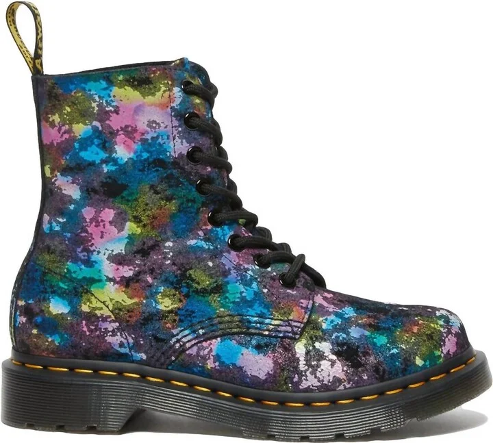 1460 Pascal Tutti Fruity Suede In Black Multi Suede