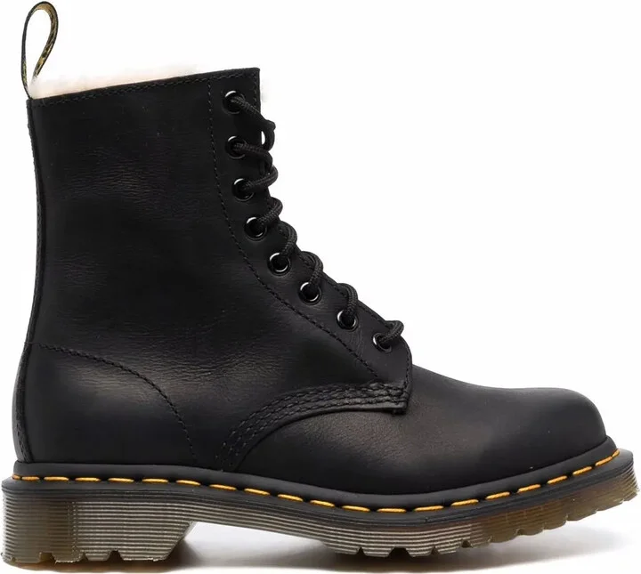 1460 Serena faux shearling-lined combat boots
