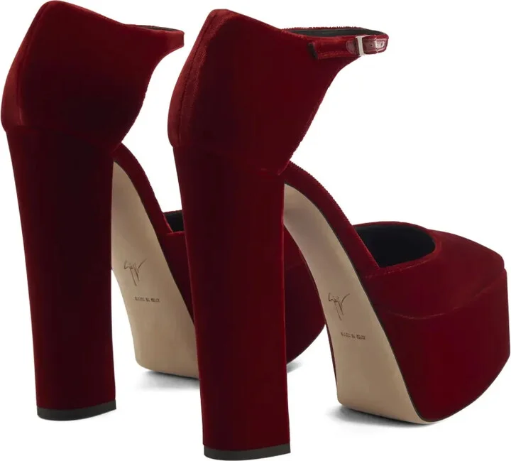 150mm Bebe ankle-strap platform pumps - Image 3