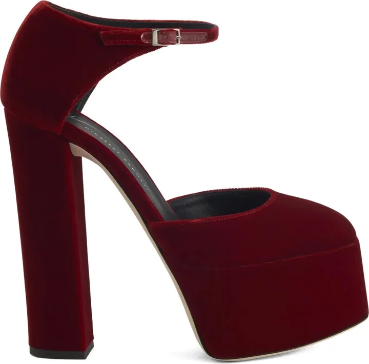 150mm Bebe ankle-strap platform pumps