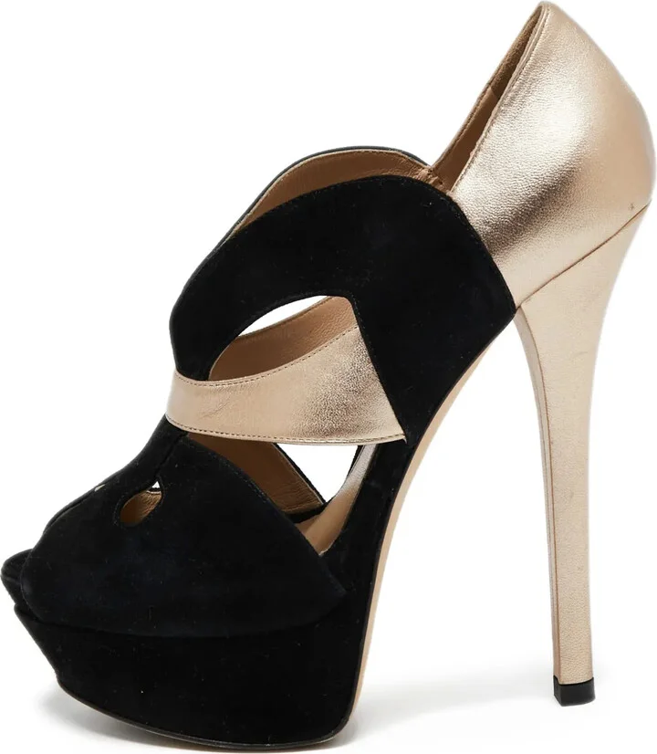 150mm Butterfly peep-toe pumps