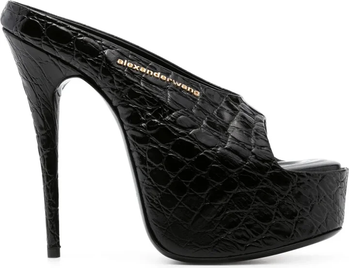 150mm Crocodile-Effect Sandals