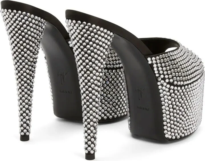 150mm GZ Aida crystal -embellished platform sandals - Image 3