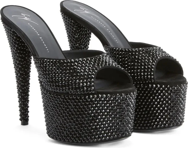 150mm GZ Aida crystal -embellished platform sandals - Image 2