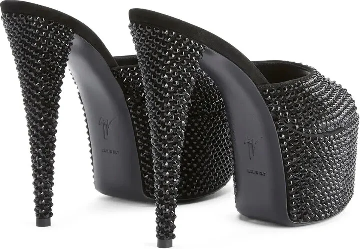 150mm GZ Aida crystal -embellished platform sandals - Image 3