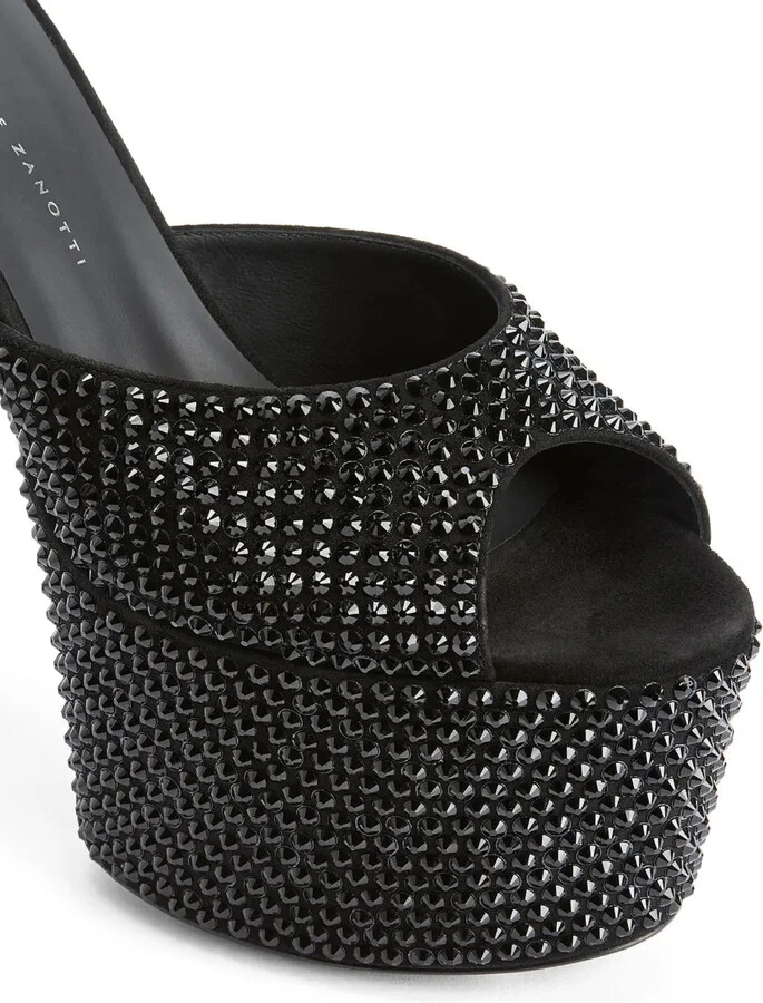150mm GZ Aida crystal -embellished platform sandals - Image 4