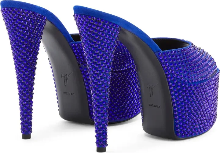 150mm GZ Aida crystal -embellished platform sandals - Image 3