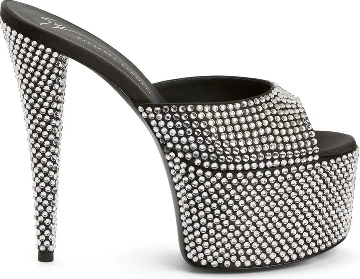 150mm GZ Aida crystal -embellished platform sandals