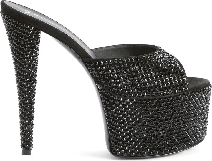 150mm GZ Aida crystal -embellished platform sandals
