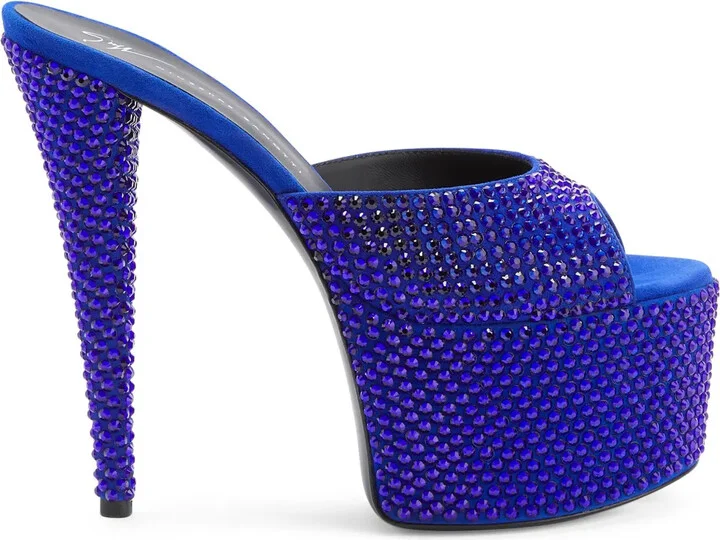 150mm GZ Aida crystal -embellished platform sandals