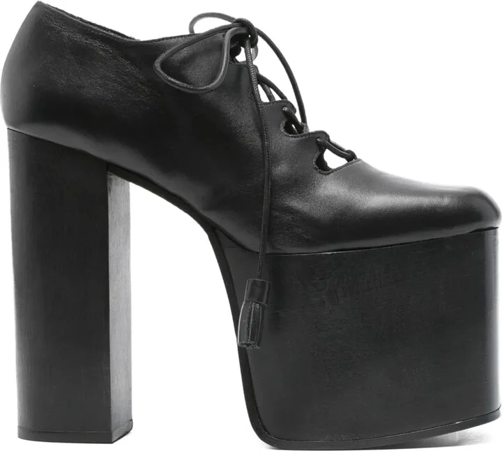 150mm Lace-Up Platform Pumps