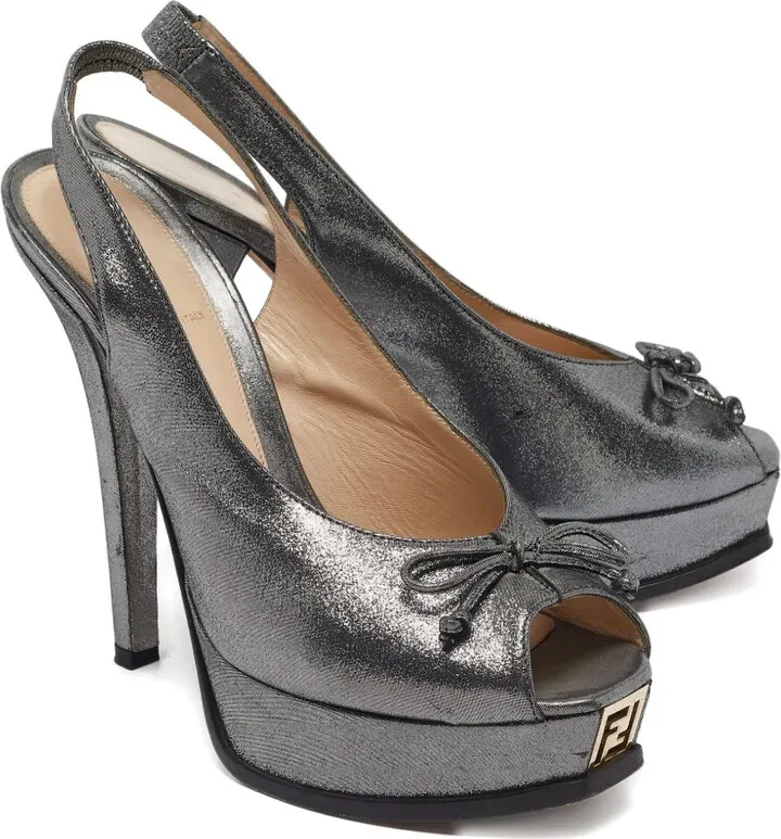150mm Leather Heeled Pumps - Image 2