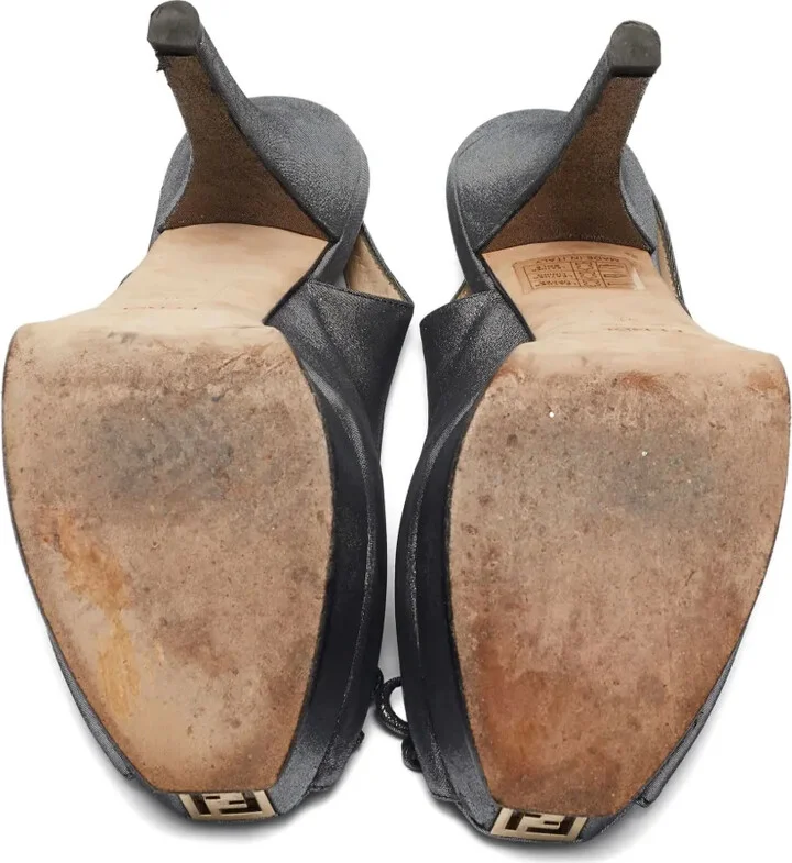 150mm Leather Heeled Pumps - Image 5