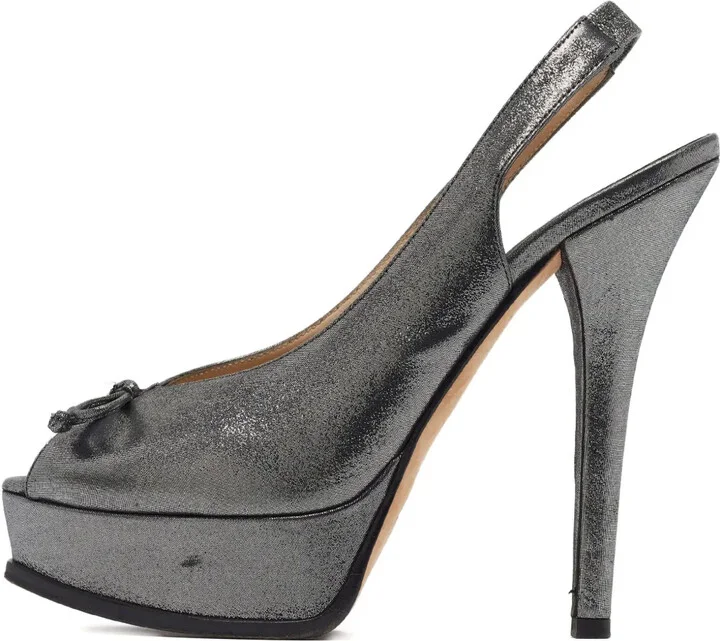 150mm Leather Heeled Pumps