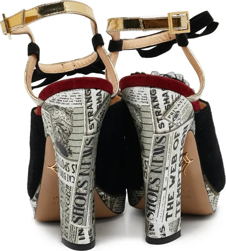150mm Leather Heeled Sandals - Image 4