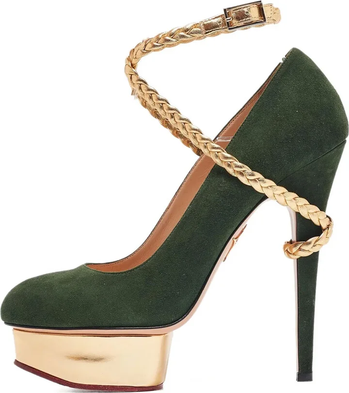 150mm Leather Platform Pumps