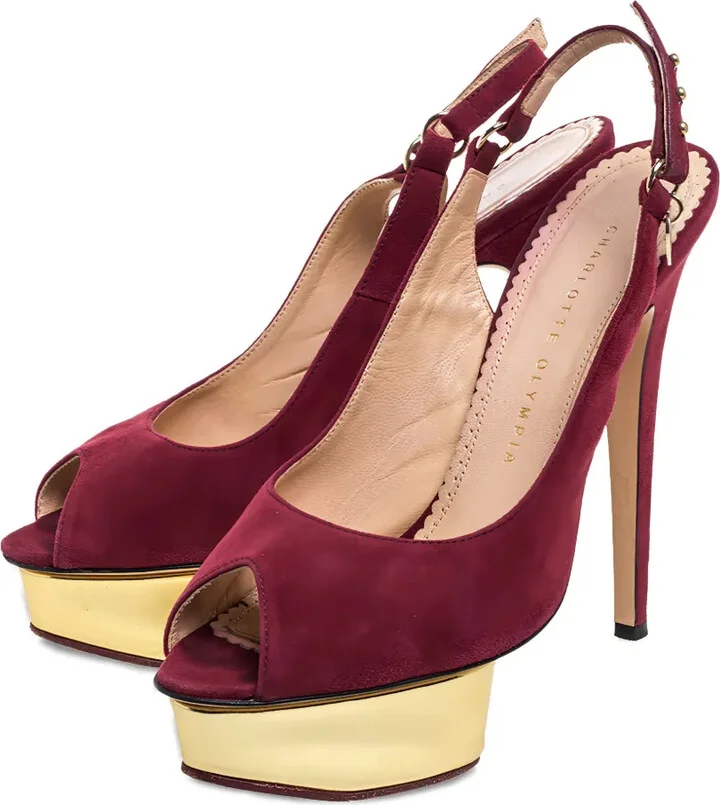 150mm Maroon pumps - Image 3