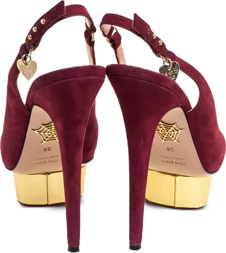 150mm Maroon pumps - Image 4