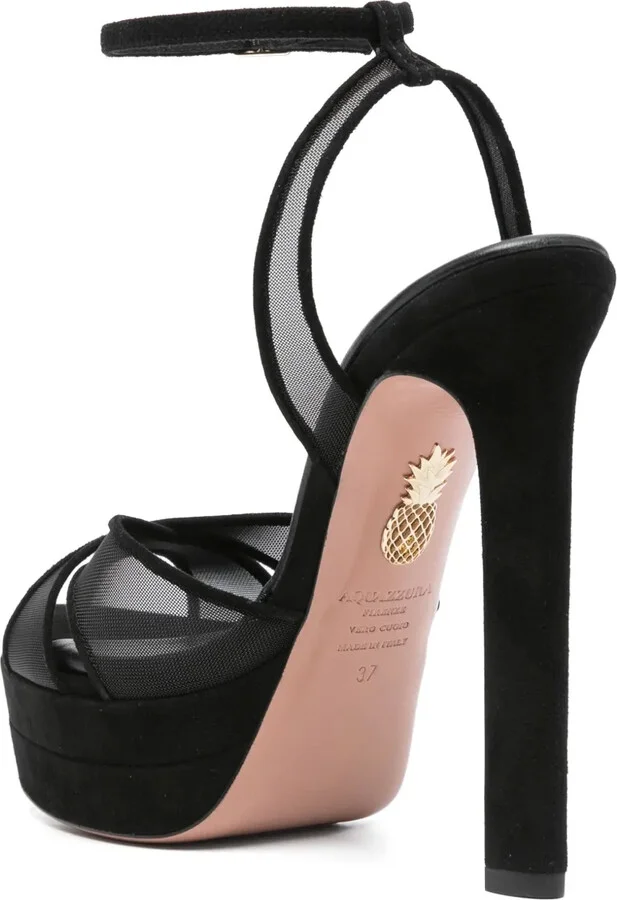 150mm Mesh-Panelled Platform Sandals - Image 3