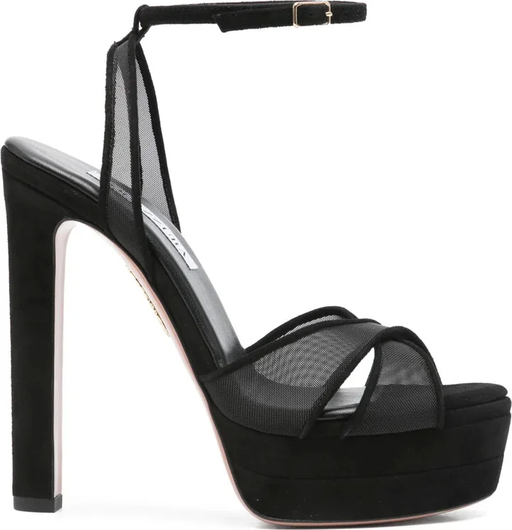 150mm Mesh-Panelled Platform Sandals
