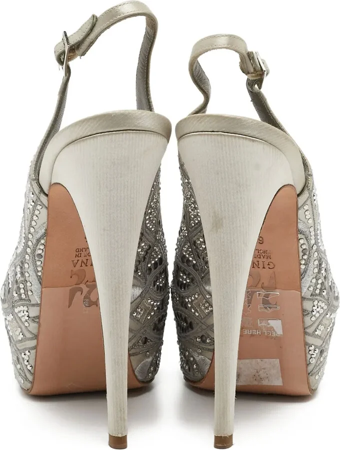 150mm Peep-Toe Heeled Pumps - Image 3