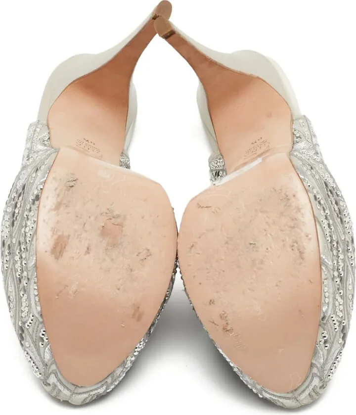 150mm Peep-Toe Heeled Pumps - Image 5