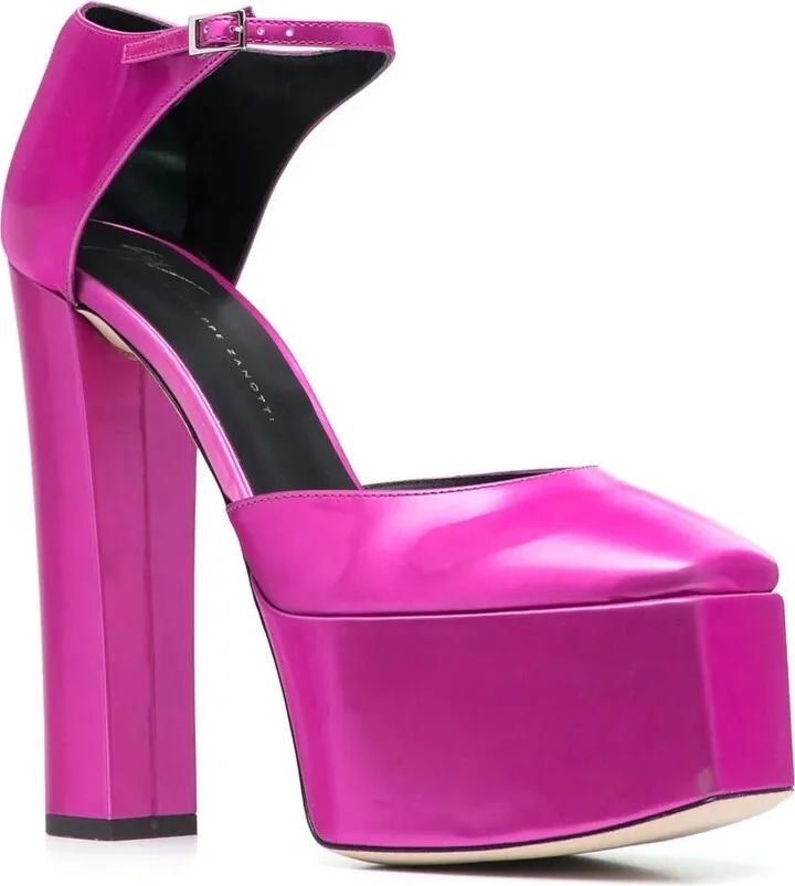 150mm Platform Leather Pumps - Image 2
