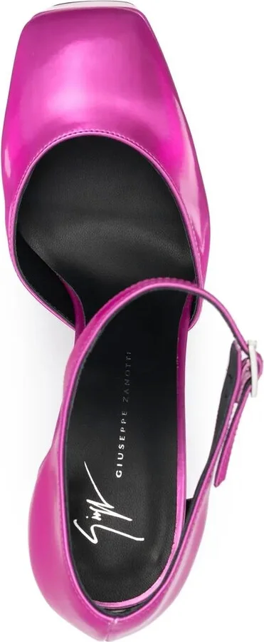 150mm Platform Leather Pumps - Image 4