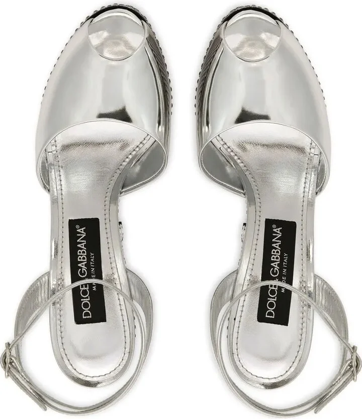 150mm Rhinestone-Embellished Platform Sandals - Image 4