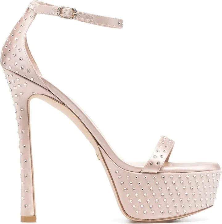150mm Rhinestone Platform Sandals