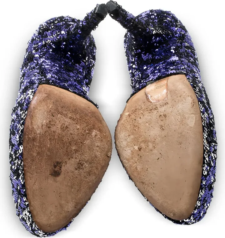 150mm Sequin-Embellished Heeled Pumps - Image 3
