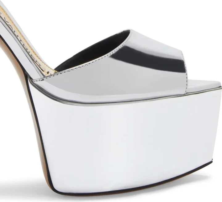 150mm Shooting metallic-finish sandals - Image 4