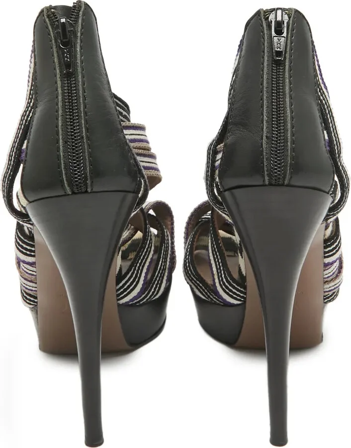 150mm Striped Platform Sandals - Image 3
