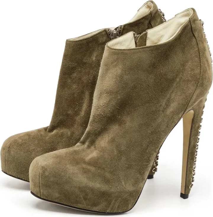 150mm Suede Chain Boots