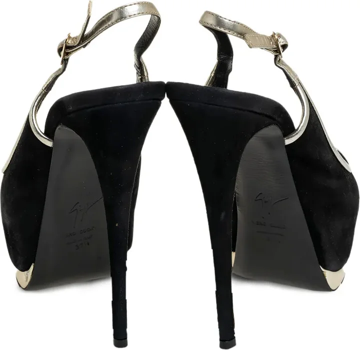 150mm Suede Slingback Pumps - Image 3