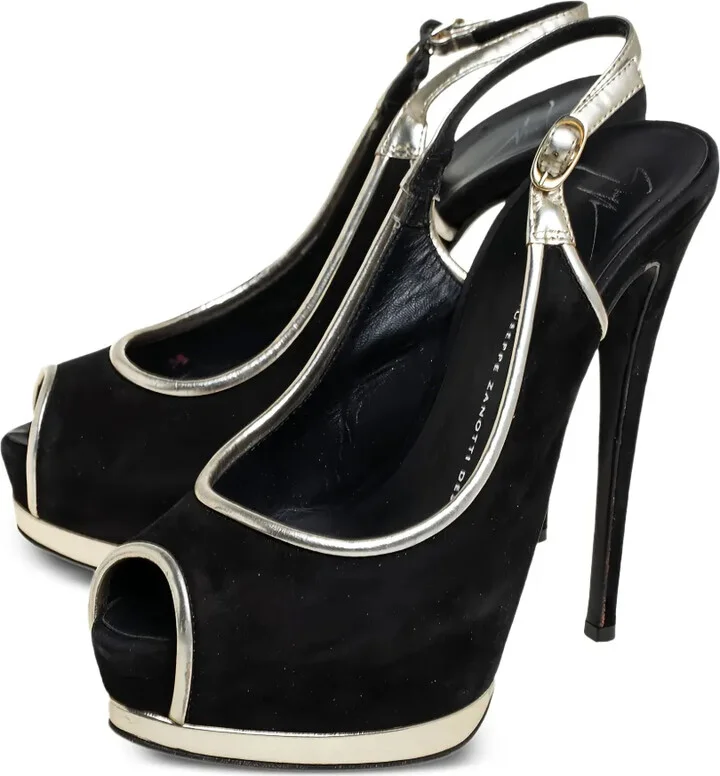 150mm Suede Slingback Pumps - Image 4