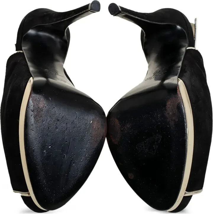 150mm Suede Slingback Pumps - Image 5