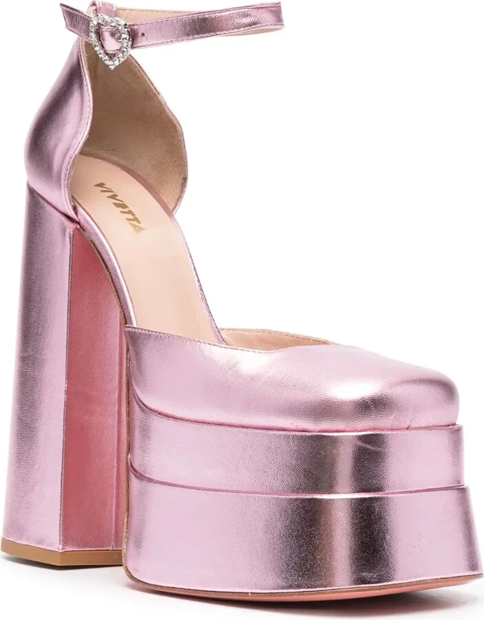 153mm Metallic-Finish Pumps - Image 2
