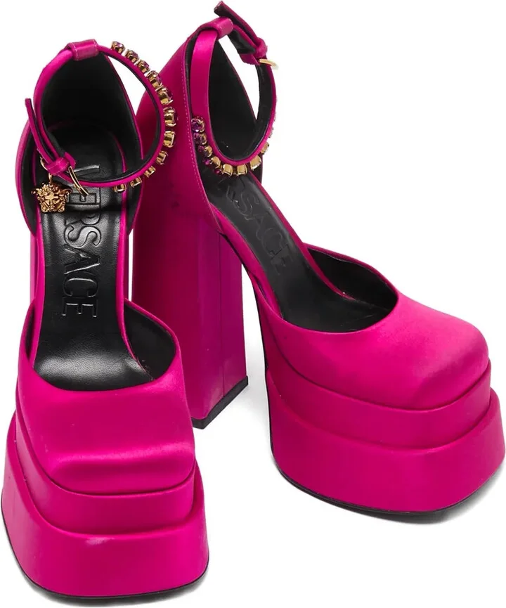 155mm Aevitas platform ankle strap pumps - Image 3