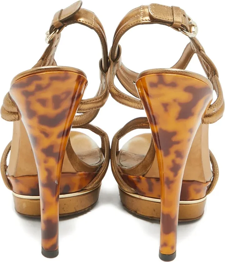 155mm Knot-Detail Leather Sandals - Image 4