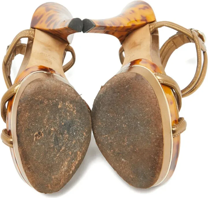 155mm Knot-Detail Leather Sandals - Image 5