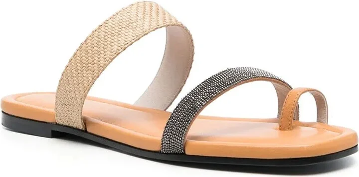 15mm Open-Toe Leather Slides - Image 2