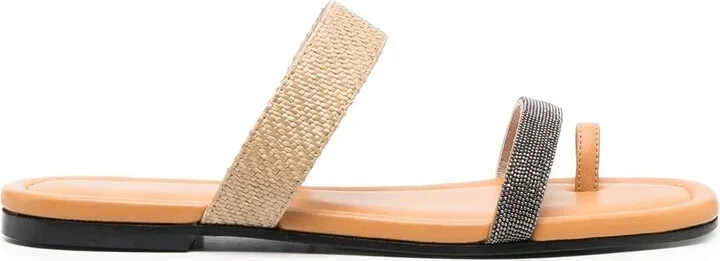 15mm Open-Toe Leather Slides