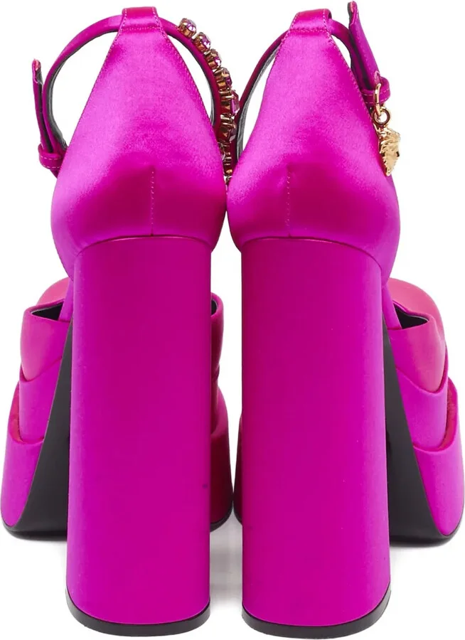 160mm Aevitas platform crystal ankle strap pumps - Image 4