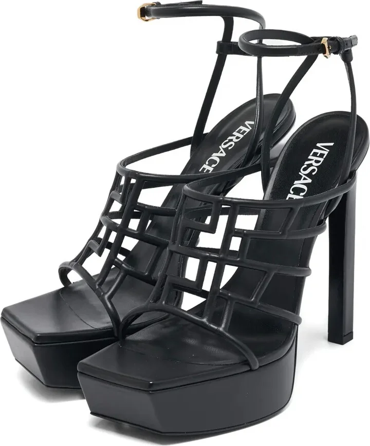 160mm Leather Heeled Sandals - Image 2