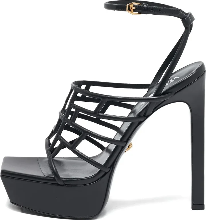 160mm Leather Heeled Sandals