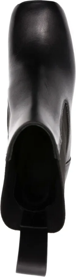 160mm Open-Toe Leather Heeled Boots - Image 4
