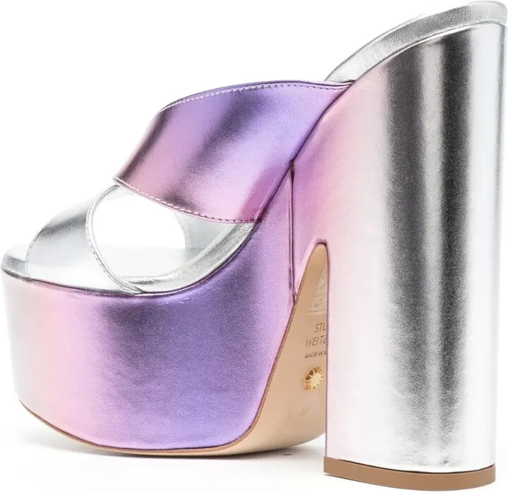 160mm Open-Toe Metallic Sandals - Image 3