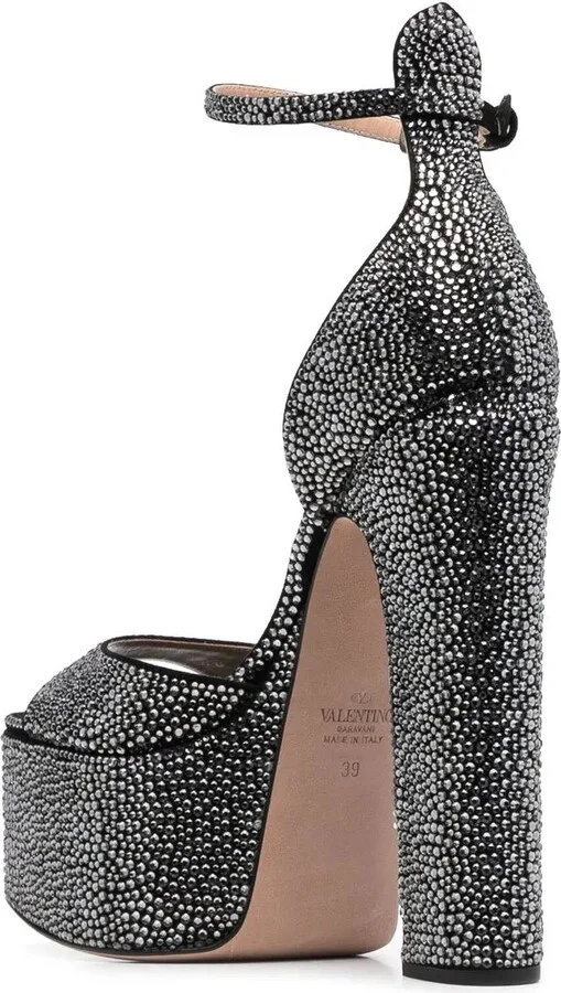 170mm Crystal-Embellished Platform Sandals - Image 3