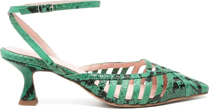 1741 70mm Snakeskin Pumps